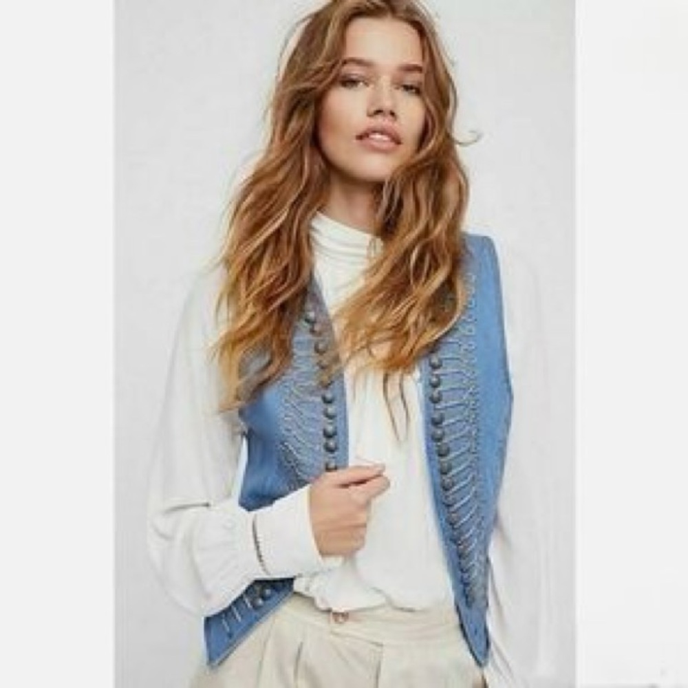 Free People Military Vest size Small